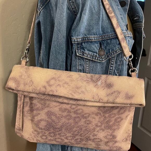 Kate Landry leather shoulder bag/clutch cheetah - Picture 3 of 10